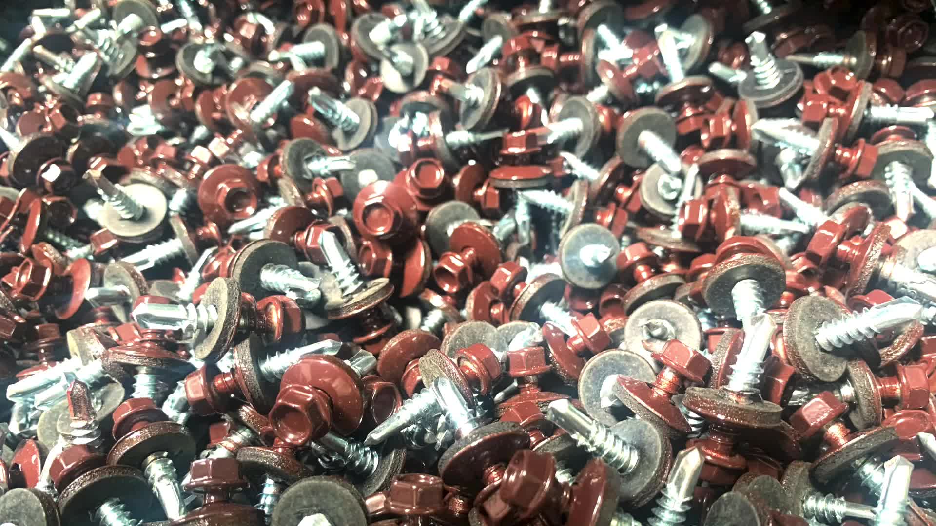 high quality #14 6.24m hex flange head self-drilling screw 500h dacrotized with EPDM washer1