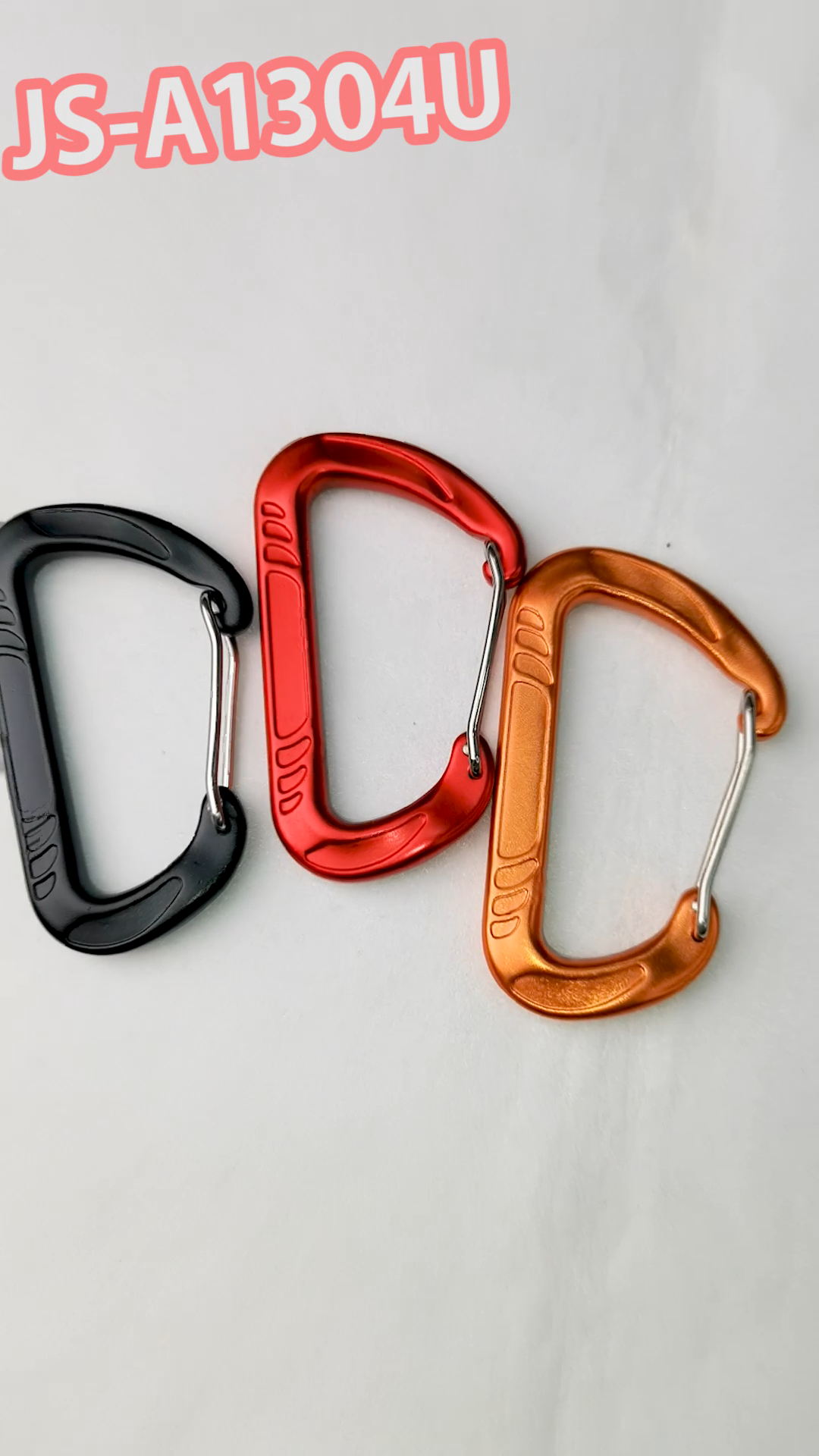 Porta cavo a forma di D moschettoni Snap gancio clip Jinsong moschettoni Alluminio aeronautico ultraleggero 12KN Alluminio personalizzato 24.3g 80*47mm1